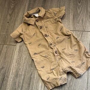 Carter's Brown Dinosaur Print One Piece
